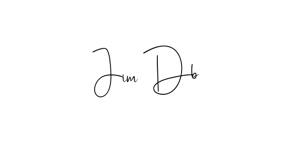 How to make Jim Db name signature. Use Andilay-7BmLP style for creating short signs online. This is the latest handwritten sign. Jim Db signature style 4 images and pictures png