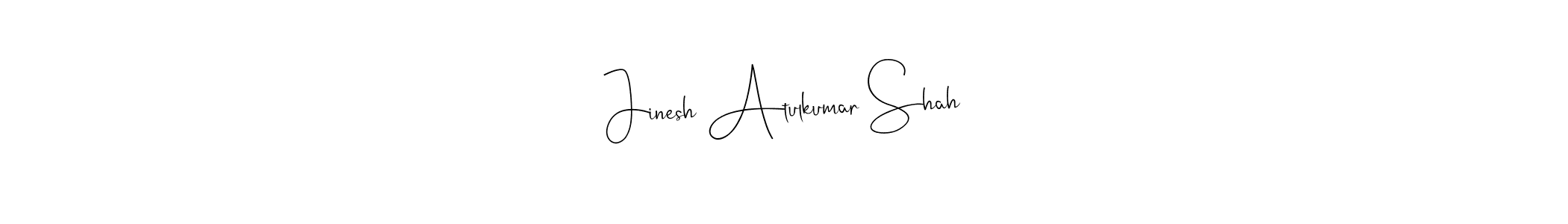 Design your own signature with our free online signature maker. With this signature software, you can create a handwritten (Andilay-7BmLP) signature for name Jinesh Atulkumar Shah. Jinesh Atulkumar Shah signature style 4 images and pictures png