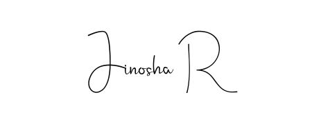 Make your name Jinosha R memorable on every contract using Andilay-7BmLP autograph style. Instant transparent background export available. Jinosha R signature style 4 images and pictures png