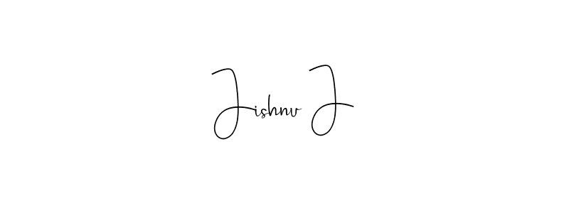 Jishnu J stylish signature style. Best Handwritten Sign (Andilay-7BmLP) for my name. Handwritten Signature Collection Ideas for my name Jishnu J. Jishnu J signature style 4 images and pictures png