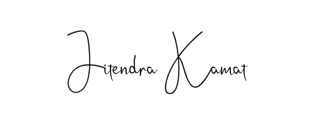 Designed for modern professionals: Jitendra Kamat name signature crafted with Andilay-7BmLP script. Ready for digital PDF workflows. Jitendra Kamat signature style 4 images and pictures png