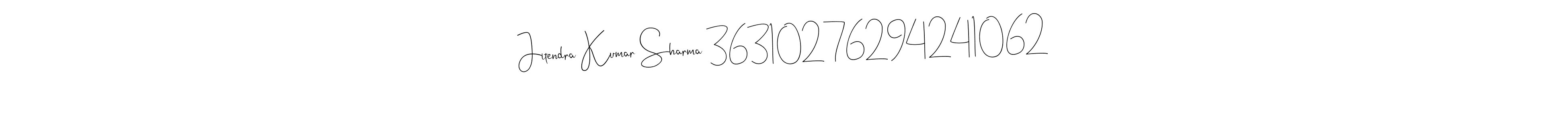 The best way (Andilay-7BmLP) to make a short signature is to pick only two or three words in your name. The name Jitendra Kumar Sharma 36310276294241062 include a total of six letters. For converting this name. Jitendra Kumar Sharma 36310276294241062 signature style 4 images and pictures png