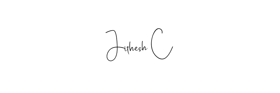 Use a signature maker to create a handwritten signature online. With this signature software, you can design (Andilay-7BmLP) your own signature for name Jithesh C. Jithesh C signature style 4 images and pictures png