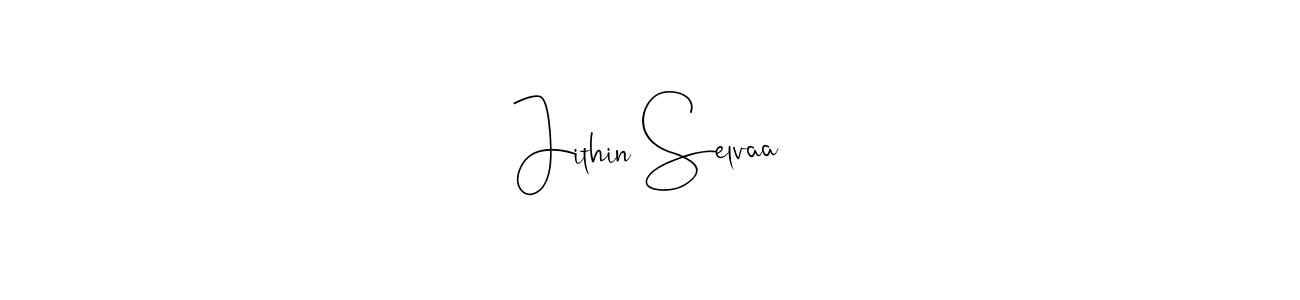 Make a beautiful signature design for name Jithin Selvaa. Use this online signature maker to create a handwritten signature for free. Jithin Selvaa signature style 4 images and pictures png