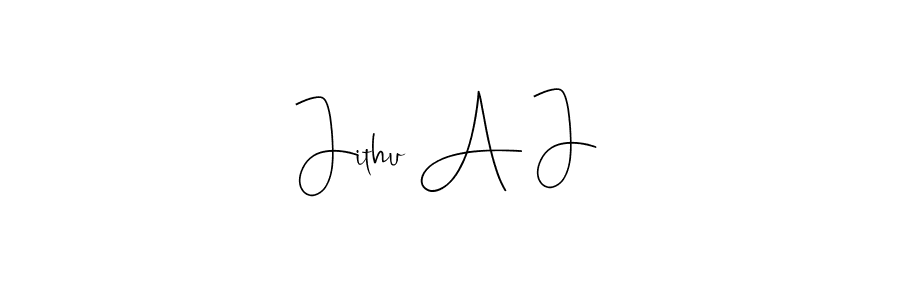 Also we have Jithu A J name is the best signature style. Create professional handwritten signature collection using Andilay-7BmLP autograph style. Jithu A J signature style 4 images and pictures png