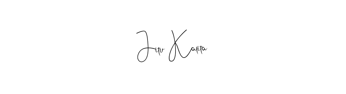 Also You can easily find your signature by using the search form. We will create Jitu Kalita name handwritten signature images for you free of cost using Andilay-7BmLP sign style. Jitu Kalita signature style 4 images and pictures png