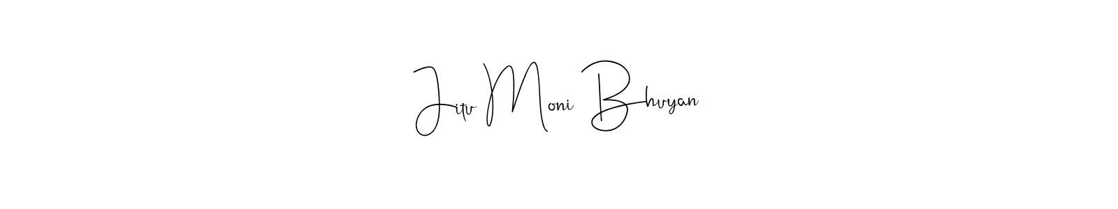 Jitu Moni Bhuyan stylish signature style. Best Handwritten Sign (Andilay-7BmLP) for my name. Handwritten Signature Collection Ideas for my name Jitu Moni Bhuyan. Jitu Moni Bhuyan signature style 4 images and pictures png