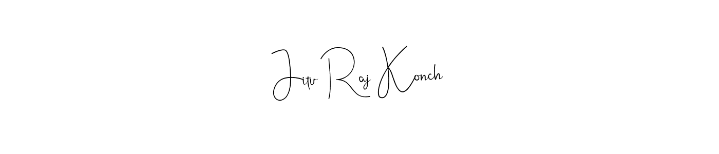 Use a signature maker to create a handwritten signature online. With this signature software, you can design (Andilay-7BmLP) your own signature for name Jitu Raj Konch. Jitu Raj Konch signature style 4 images and pictures png