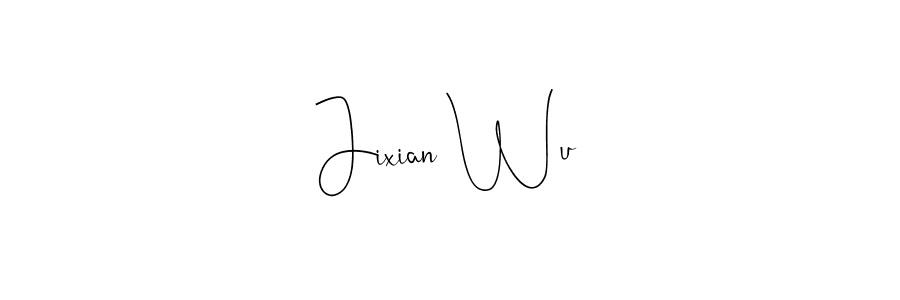 How to make Jixian Wu name signature. Use Andilay-7BmLP style for creating short signs online. This is the latest handwritten sign. Jixian Wu signature style 4 images and pictures png