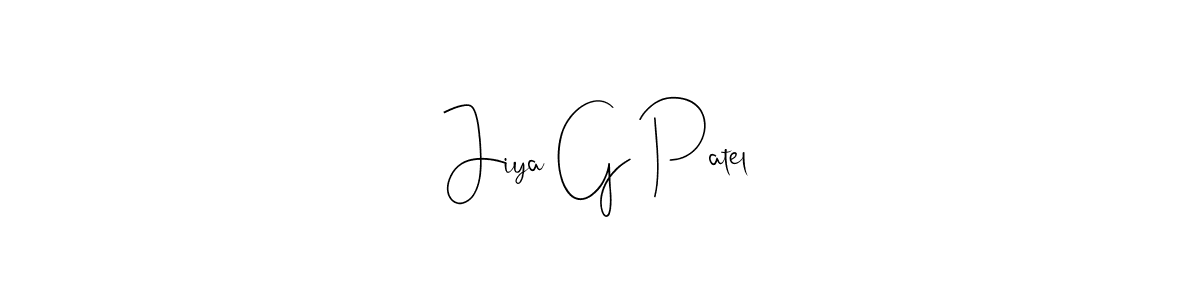 Similarly Andilay-7BmLP is the best handwritten signature design. Signature creator online .You can use it as an online autograph creator for name Jiya G Patel. Jiya G Patel signature style 4 images and pictures png