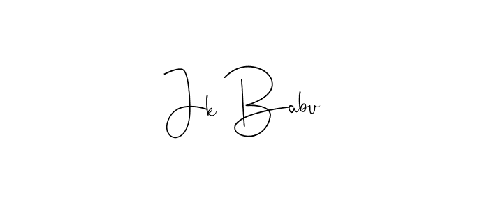 How to make Jk Babu name signature. Use Andilay-7BmLP style for creating short signs online. This is the latest handwritten sign. Jk Babu signature style 4 images and pictures png