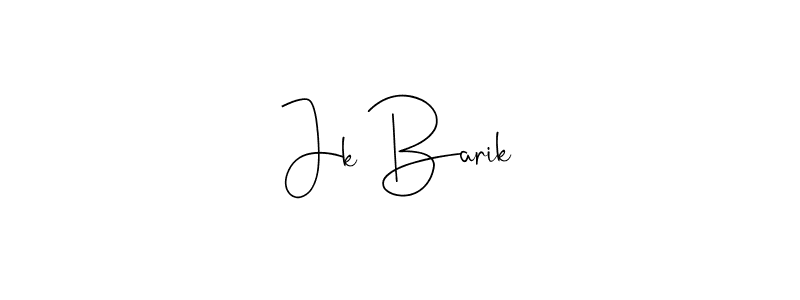 How to make Jk Barik name signature. Use Andilay-7BmLP style for creating short signs online. This is the latest handwritten sign. Jk Barik signature style 4 images and pictures png