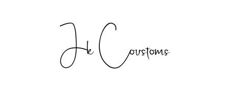 The Andilay-7BmLP handwriting style adds charm and authenticity to name Jk Coustoms. A wonderful choice for personal thank-you notes. Jk Coustoms signature style 4 images and pictures png