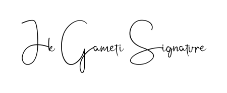 Try this chic Jk Gameti Signature handwritten sign style. Using Andilay-7BmLP font elements, it gives your name a sleek, memorable identity. Jk Gameti Signature signature style 4 images and pictures png