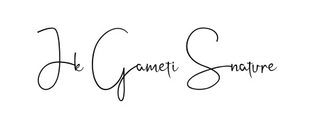 You should practise on your own different ways (Andilay-7BmLP) to write your name (Jk Gameti Snature) in signature. Don't let someone else do it for you. Jk Gameti Snature signature style 4 images and pictures png