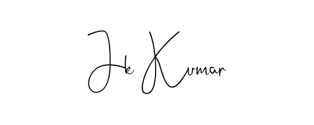 Create an unforgettable impression when signing with Jk Kumar name styled in Andilay-7BmLP typography. 100% free online generator. Jk Kumar signature style 4 images and pictures png
