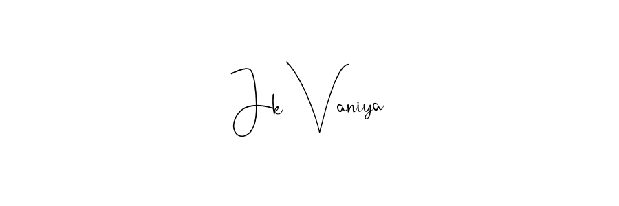 Also You can easily find your signature by using the search form. We will create Jk Vaniya name handwritten signature images for you free of cost using Andilay-7BmLP sign style. Jk Vaniya signature style 4 images and pictures png