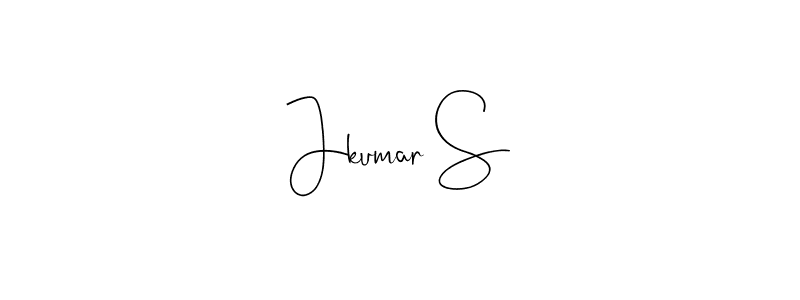 How to make Jkumar S name signature. Use Andilay-7BmLP style for creating short signs online. This is the latest handwritten sign. Jkumar S signature style 4 images and pictures png