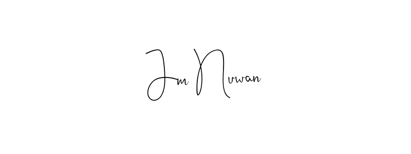 Create a beautiful signature design for name Jm Nuwan. With this signature (Andilay-7BmLP) fonts, you can make a handwritten signature for free. Jm Nuwan signature style 4 images and pictures png