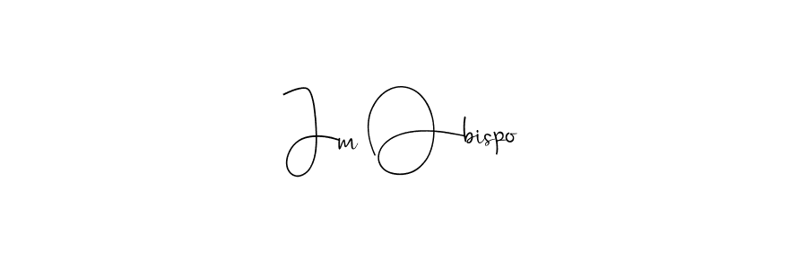 Make a beautiful signature design for name Jm Obispo. With this signature (Andilay-7BmLP) style, you can create a handwritten signature for free. Jm Obispo signature style 4 images and pictures png