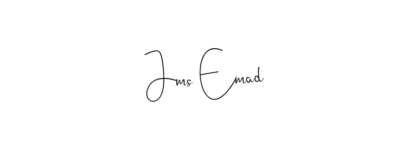 Design your own signature with our free online signature maker. With this signature software, you can create a handwritten (Andilay-7BmLP) signature for name Jms Emad. Jms Emad signature style 4 images and pictures png