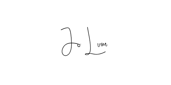 Jo Lum stylish signature style. Best Handwritten Sign (Andilay-7BmLP) for my name. Handwritten Signature Collection Ideas for my name Jo Lum. Jo Lum signature style 4 images and pictures png