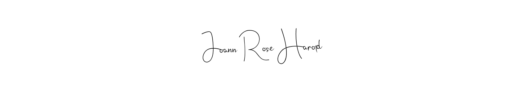 This is the best signature style for the Joann Rose Harold name. Also you like these signature font (Andilay-7BmLP). Mix name signature. Joann Rose Harold signature style 4 images and pictures png