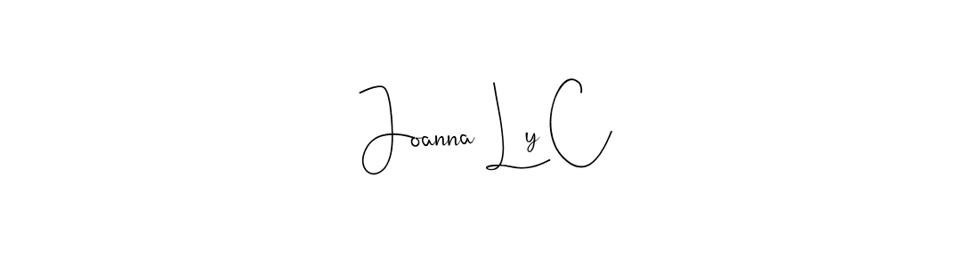 Andilay-7BmLP is a professional signature style that is perfect for those who want to add a touch of class to their signature. It is also a great choice for those who want to make their signature more unique. Get Joanna Ly C name to fancy signature for free. Joanna Ly C signature style 4 images and pictures png