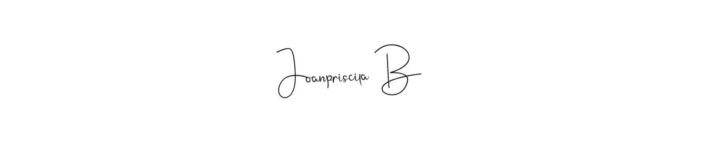 Make a beautiful signature design for name Joanpriscila B. With this signature (Andilay-7BmLP) style, you can create a handwritten signature for free. Joanpriscila B signature style 4 images and pictures png