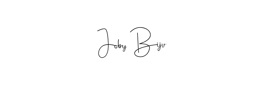 How to make Joby Biju name signature. Use Andilay-7BmLP style for creating short signs online. This is the latest handwritten sign. Joby Biju signature style 4 images and pictures png