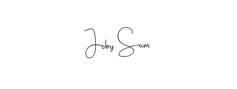 You should practise on your own different ways (Andilay-7BmLP) to write your name (Joby Sam) in signature. don't let someone else do it for you. Joby Sam signature style 4 images and pictures png