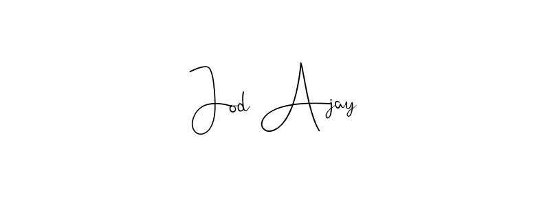 Also You can easily find your signature by using the search form. We will create Jod Ajay name handwritten signature images for you free of cost using Andilay-7BmLP sign style. Jod Ajay signature style 4 images and pictures png