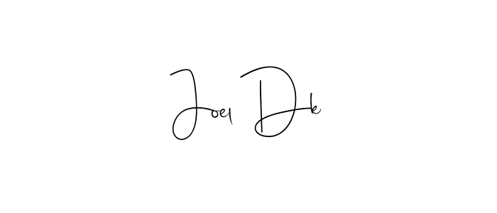 Create a beautiful signature design for name Joel Dk. With this signature (Andilay-7BmLP) fonts, you can make a handwritten signature for free. Joel Dk signature style 4 images and pictures png