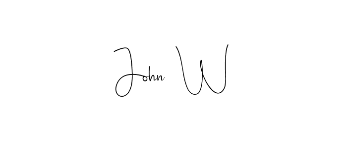 You should practise on your own different ways (Andilay-7BmLP) to write your name (John  W) in signature. don't let someone else do it for you. John  W signature style 4 images and pictures png