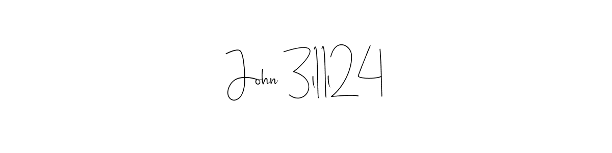 The best way (Andilay-7BmLP) to make a short signature is to pick only two or three words in your name. The name John 3l11l24 include a total of six letters. For converting this name. John 3l11l24 signature style 4 images and pictures png