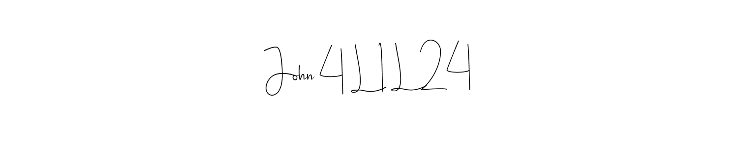 Make a beautiful signature design for name John 4 L 1 L 24. With this signature (Andilay-7BmLP) style, you can create a handwritten signature for free. John 4 L 1 L 24 signature style 4 images and pictures png