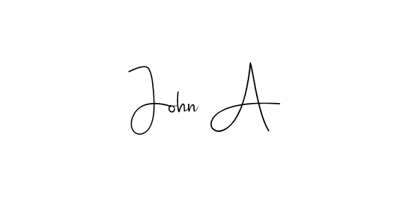 Make a beautiful signature design for name John A. With this signature (Andilay-7BmLP) style, you can create a handwritten signature for free. John A signature style 4 images and pictures png