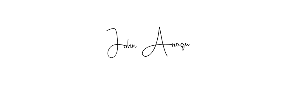 Design your own signature with our free online signature maker. With this signature software, you can create a handwritten (Andilay-7BmLP) signature for name John Anaga. John Anaga signature style 4 images and pictures png