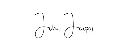 Try this chic John Jaipal handwritten sign style. Using Andilay-7BmLP font elements, it gives your name a sleek, memorable identity. John Jaipal signature style 4 images and pictures png