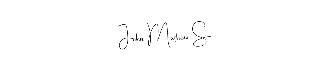 Also You can easily find your signature by using the search form. We will create John Mathew S name handwritten signature images for you free of cost using Andilay-7BmLP sign style. John Mathew S signature style 4 images and pictures png