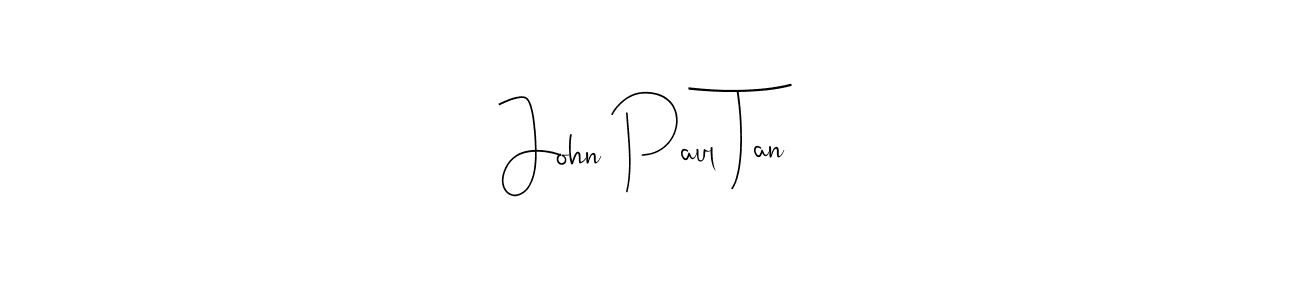 Andilay-7BmLP is a professional signature style that is perfect for those who want to add a touch of class to their signature. It is also a great choice for those who want to make their signature more unique. Get John Paul Tan name to fancy signature for free. John Paul Tan signature style 4 images and pictures png