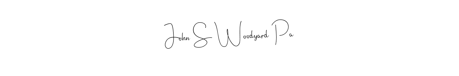 Make a beautiful signature design for name John S Woodyard Pa. With this signature (Andilay-7BmLP) style, you can create a handwritten signature for free. John S Woodyard Pa signature style 4 images and pictures png