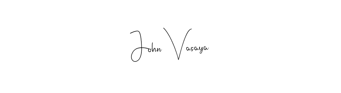 How to make John Vasaya name signature. Use Andilay-7BmLP style for creating short signs online. This is the latest handwritten sign. John Vasaya signature style 4 images and pictures png