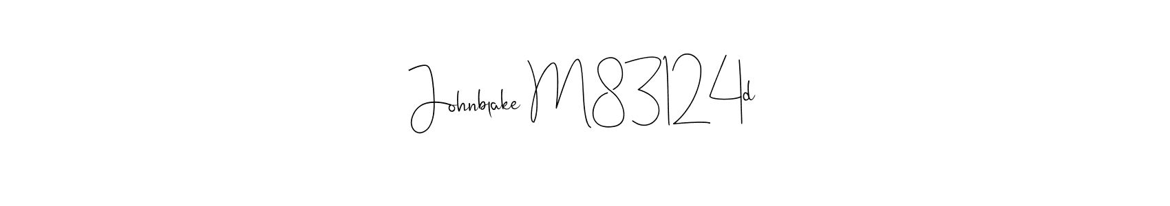 The best way (Andilay-7BmLP) to make a short signature is to pick only two or three words in your name. The name Johnblake M83124d include a total of six letters. For converting this name. Johnblake M83124d signature style 4 images and pictures png