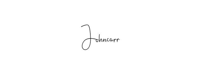 How to make Johncarr name signature. Use Andilay-7BmLP style for creating short signs online. This is the latest handwritten sign. Johncarr signature style 4 images and pictures png