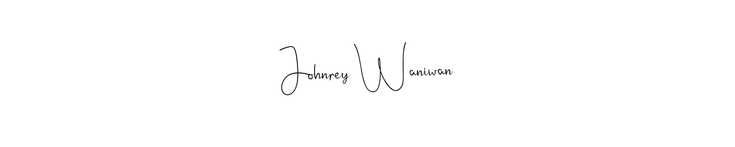 This is the best signature style for the Johnrey Waniwan name. Also you like these signature font (Andilay-7BmLP). Mix name signature. Johnrey Waniwan signature style 4 images and pictures png
