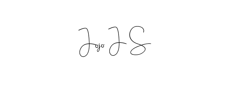 How to make Jojo J S name signature. Use Andilay-7BmLP style for creating short signs online. This is the latest handwritten sign. Jojo J S signature style 4 images and pictures png