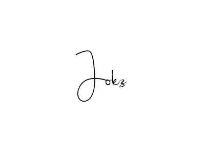 Make a beautiful signature design for name Jokz. With this signature (Andilay-7BmLP) style, you can create a handwritten signature for free. Jokz signature style 4 images and pictures png
