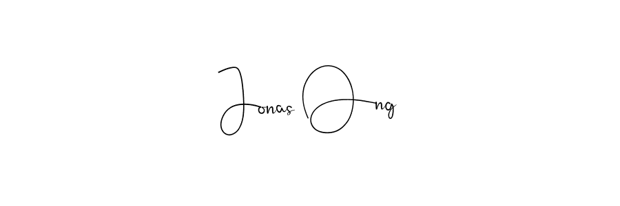 How to make Jonas Ong name signature. Use Andilay-7BmLP style for creating short signs online. This is the latest handwritten sign. Jonas Ong signature style 4 images and pictures png