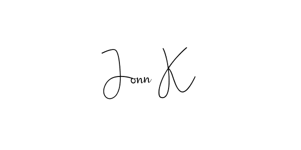 Also we have Jonn K name is the best signature style. Create professional handwritten signature collection using Andilay-7BmLP autograph style. Jonn K signature style 4 images and pictures png